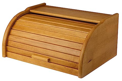 GALICJA Brotkasten Holz Bretto – Brotkorb Modern – Brot Aufbewahren – Brotkorb Holz – Brotbox Holz – Brotaufbewahrungsbox – Brotkasten Retro – Brot Aufbewahrungsbox – 38x29x18cm Eiche