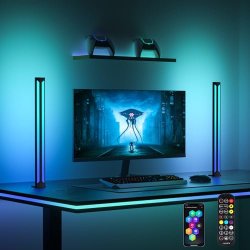 bedee Smart LED Lightbar: 42cm RGB Gaming Lampe mit Multi-Modi, Musik Sync, TV Hintergrundbeleuchtung mit Fernbedienung, App Kontrolle, Dimmbare Gaming LED Beleuchtung Zubehör für PC, TV, Spielzimmer