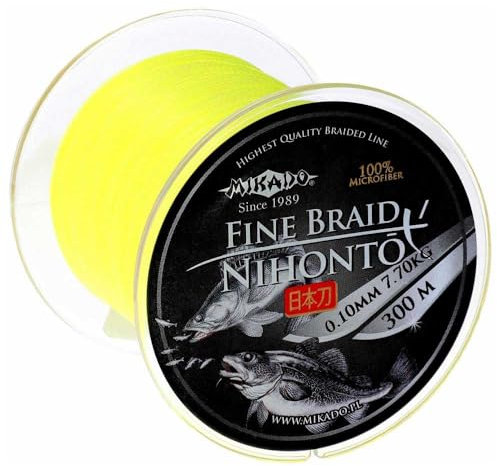Mikado Nihonto Fine Braid - 0.08mm/4.95Kg/300M - Fluo Gelb