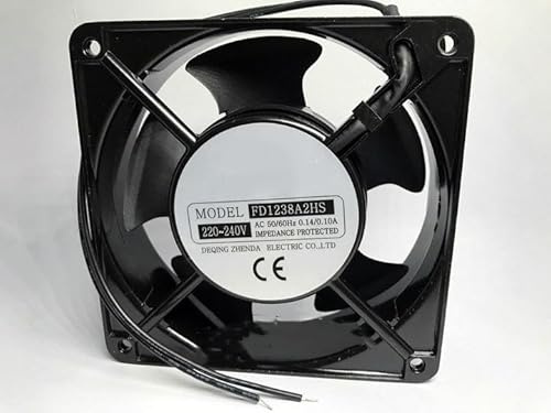 DEMICRATE FD1238A2HS Fan FD1238A2HS 220-240V 0.14/0.10A 12CM 12038 AC Cooling Fan
