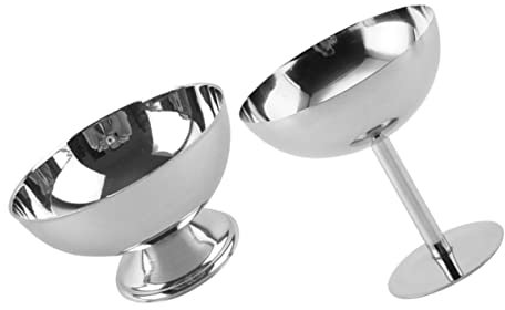 COLLBATH 2pezzi Ciotole Da Acciaio Inossidabile Eleganti Coppette Per Dessert e Cocktail Resistenti e Versatili Per Feste e Occasioni Speciali