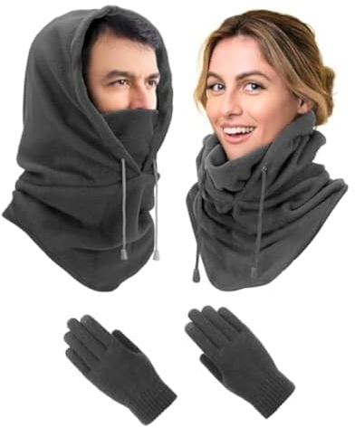 JOKSNK Sturmhaube Winter, Balaclava Gesichtsmaske Herren Damen, Winddichte Vollgesichtsmaske, Fleece Balaclava Skimaske, Motorradmaske, Warme Sturmhaube für Winter Sport und Outdoor