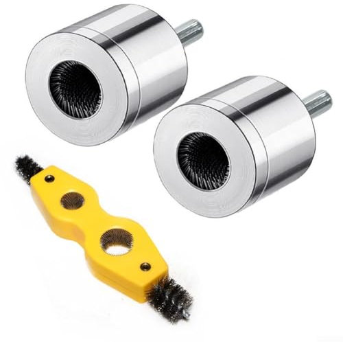 CWOQOCW Pipe Cleaner Deburrer 15/22mm Internal External Aluminium Pipes Plumbing Wire Brush For Internal And External (15MM+22MM)