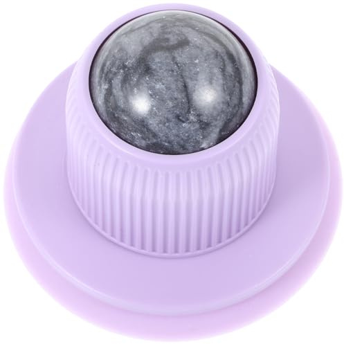 Massageball mit Saugnapf aus Jade für Kopf und Arme | Abs und Silikon, Vielseitig für Täglichen Einsatz, Innen zur Entspannung, Lavendel
