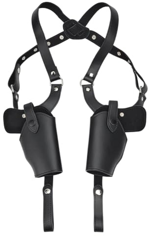 nbeads Schulterholster, Verstellbares Vertikales Brustholster Lederholster für Verdecktes Tragen für Rechts Links Hand Universal