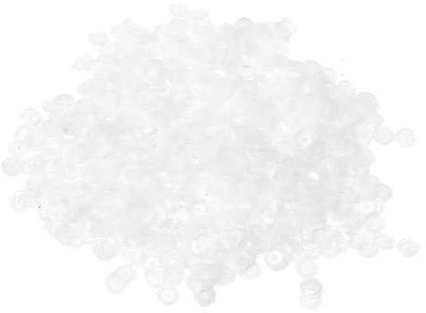 sourcing map 10000 Pcs Loose Sequins 6MM Bulk Cup Sequins Paillettes Sequins Embroidery Sequins Round Spangles with Holes for Jewelry Making Crafts Sewing Makeup Nail,Transparent