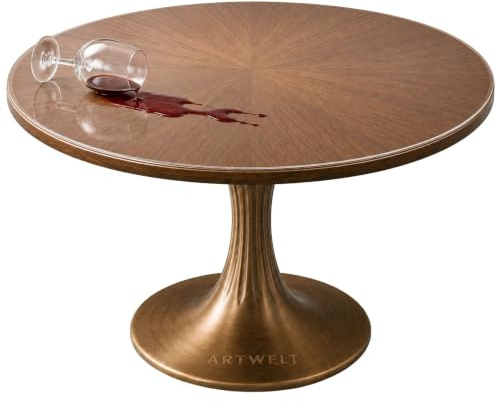 Artwelt Tischdecke Transparent Rund 2.0mm Tischfolie für Runde Tische 80cm