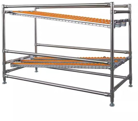 YJEUZCD ABS Plastic Conveyor Slides Roller Stands, Ventilated Heavy Duty Storage Unit Organizer System, Warehouse Shelf Organizers Bracket Stand(100x80x100cm)