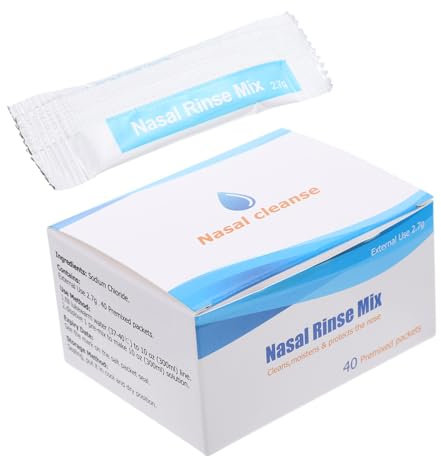 BEBEMOKO Sale Per Lavaggio Nasale 2,7 g x 40 Bustine Confezione Per Irrigazione Nasale Soluzione Salina Fisiologica Per Adulti e Ragazzo Ragazza Quotidiana