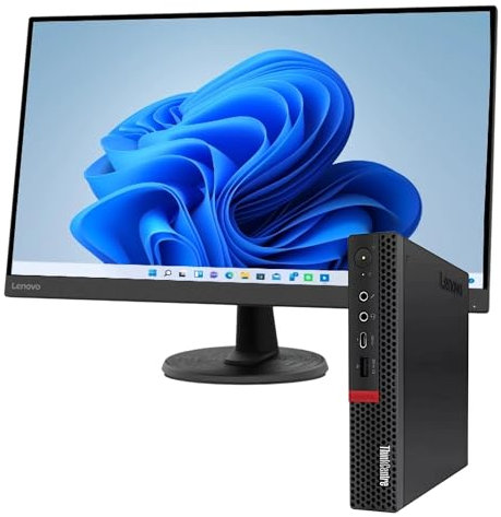 Lenovo ThinkCentre Mx20q Intel i7 8700 12 thread 4.60 GHz Business Office Multimedia Mini Computer con 3 anni di garanzia! | 32 GB | 1000 GB SSD | USB 3.0 | WLAN | Win 11 Pro (PC con monitor)