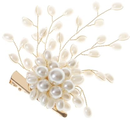 Holibanna Perlen Brosche Clip Perlenbrosche Hochzeitsdekorationen Verzierungen Brosche Reversnadel Zubehör Schal Perlen Brosche Broschennadel Hochzeitsbrosche Pullover Perlen Brosche Silver