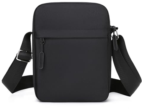 Aucuu Men's Shoulder Bag, Oxford Crossbody Bag, Waterproof Men's Small Side Bag, Casual Handbag, Messenger Bag with Zipper and Adjustable Strap, Lightweight Chest Sling Bag for Daily Use, Work, School