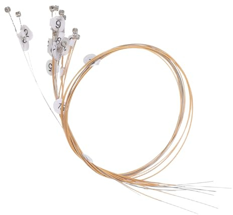 LIFKOME Lyra Harfe Ersatzsaiten Set Töne Stahl Saiten mit Nieten für Lyre Harfen Musikinstrument Zubehör Stabile Klangqualität Portabel Elegantes Design