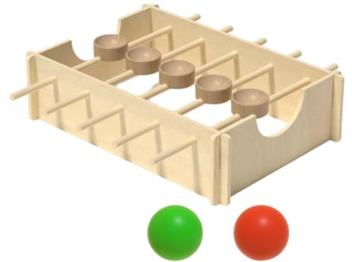 predolo Animation Maschine Modell DIY Holz Kugel Rotation Spiel Lernspielzeug Hand Auge Koordination Training Holz Geschicklichkeitsspiel Rätsel Aktivität