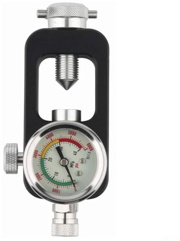 Linnkyfloa Valvola di gonfiaggio DIN per immersioni con manometro 6000PSI, per stazione di riempimento G5/8 per calibrazione del serbatoio ARA, in lega di alluminio, portatile, per officina, uso da