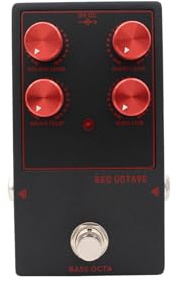 Eacam Basoktavpedal Oktaveffektpedal True Bypass Oktaveffekt Analog Krets Dubbel Volymkontroll Clean Tone Tilt EQ Oktavfilter med Metallhölje för Basgitarr