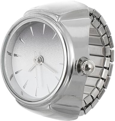 SEWOART Quarz Ringuhr und Langer Lebensdauer Feiner Verarbeitung Modische mit Zinklegierung in Silber für Damen für Formelle und Alltagstaugliche Anlässe