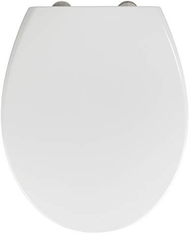 WENKO WC-Sitz Delos Family mit integriertem Kindersitz und Absenkautomatik, hygienischer Toilettensitz für Familien, mit Fix-Clip Befestigung, aus antibakteriellem Duroplast, Weiß