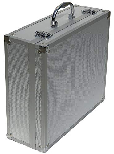 ECI® Aluminium Koffer Silber mit Würfelschaum LxBxH 350 x 300 x120 mm Leer-Koffer Alukoffer Alu Box