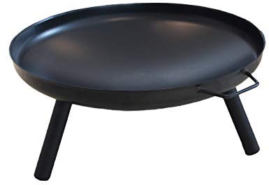SLABO Cuenco de Fuego Brasil Ø 60 cm. Chimenea, Cesta de Fuego, Fuego, Cuenco de Hierro, Fuego de jardín, Calentador de jardín, Pradera, Bosque, terraza, Camping, etc. - Negro