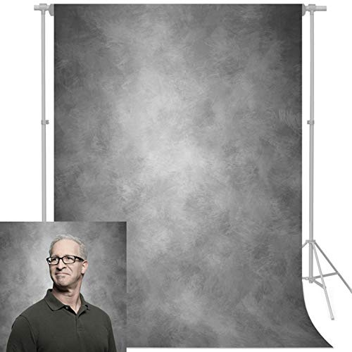 econious Fotohintergrund, 1,5 x 2,2 m Abstraktes Grau Foto Hintergrund, Professioneller Fotografie Hintergrund für Studio-Requisiten, Mit Stangentasche (nur Hintergrund)