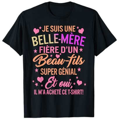 Tee shirt belle-mere beau-fils genial mamie fête des mères T-Shirt