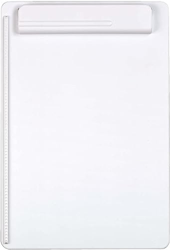 MAUL Porte Bloc A4 MAULgo Recycling, Porte-Bloc Durable en Plastique Recyclé à 85%, Format Din A4, Porte Bloc de HAute Qualité avec Pince Moderne, pour le Bureau et l'Atelier, Blanc