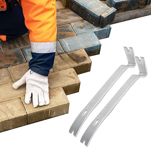 10 strumenti per la rimozione di mattoni – Attrezzi per la rimozione di mattoni – Strumento di sostituzione per mattoni da giardino con punte a V – Strumento di estrazione per blocchi di