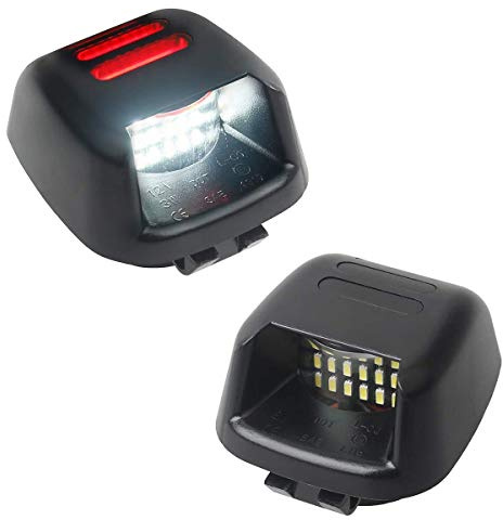 BEIEM 2Pcs Tube Rouge SMD LED Plaque D'Immatriculation LumièRe pour Navara D40 2005-2016