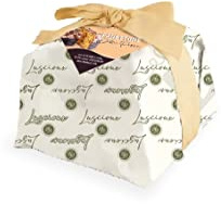 Luscioux Dolce Pesca | Panettone con Pistacchi di Sicilia, Pesca e Gocce di cioccolato extra fondente 70%