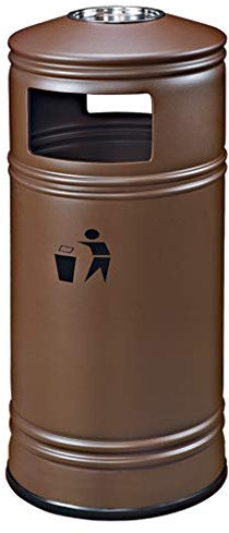 Poubelle Cuisine Poubelle avec cylindre intérieur en plastique Poubelle d'extérieur bac de recyclage ronde Boîte à ordures ménagères Organisateur Conteneurs Patios Parc Corbeille à Papier ( Color : Br