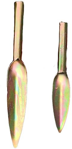 Gartenschaufel, 2 Stück, blattförmige Schaufel, Grabschaufel, Kohlenstoffstahl, kleine Spitze Handschaufel, Schaufel für Transplantation, Sämlinge