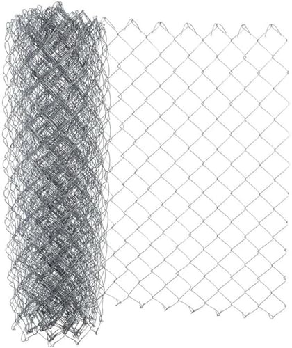 Garmix Maschendrahtzaun Viereckgeflecht Gartenzaun Maschendraht Verzinkt 60x60mm 1,8m (15m 100cm)