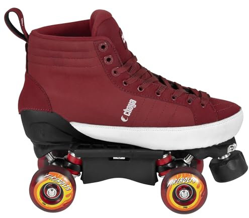 Chaya Karma Pro Roller Skates for Men and Women in Retro Look for Roller Disco Roller Shoes in Red
