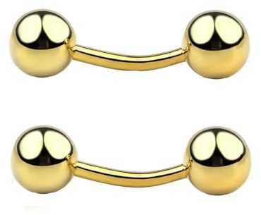 Manschettenknöpfe Herren Hochzeit, Manschettenknöpfe Doppelter Runder Ball Damen Schmuck für Hemd mit Geschenkbox