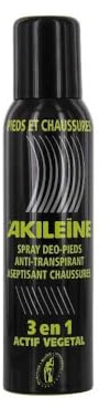 Akileine SPRAY NOIR 3 en 1 Pieds & Chaussures