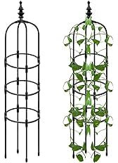 Obelisco de plantas de jardín 2024 Obelisco de enrejado de jardín para plantas trepadoras, torre de rosas de metal, soportes de vid, obeliscos de jardín para enredaderas y flores trepadoras (altura:
