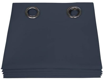 Moondream Verdunkelungsvorhang, 100% Licht- und Sonnenschutz, Dream Blau - Galaxie, 135 x 250 (BxH) cm, Ösen (1 Vorhang)