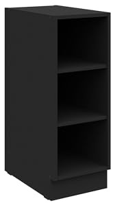 Kuechen-preisbombe Küchen Unterschrank Regal 30 cm Schwarz Küchenzeile Küche Siena/Monza/Arona