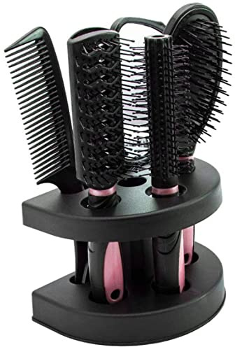 Set de cepillo de masaje para el cabello de 5 piezas, juego de cepillo para el cuidado del cabello Juego de peine para mujeres Massaje para el cabello para el cabello Herramientas de peinado profesio