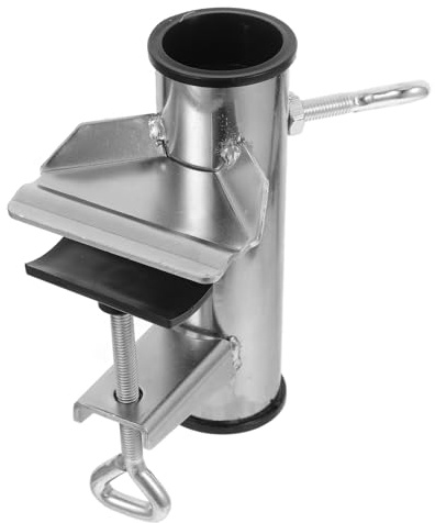 Happyyami Porte-Parapluie Fixe Galvanisé pour Parasol De Patio Support Clip De Table pour Umbrella Accessoire De Jardin Résistant Aux Intempéries Facile à Installer