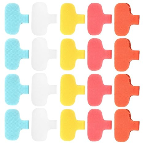 Etichette per cavi, 20 pezzi, etichette per cavi, etichette per cavi scrivibili, etichette riutilizzabili per cavi, etichette identificative per cavi scrivibili, colori assortiti per organizzare fili