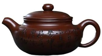 Teekannen und Kaffeegeschirr Reise-Teeset Lila Tontopf Original Mine Alte Lila Tongravur Hochwertige Teezubereitungskanne Und Teeservice 15,8 X 7,8 X 7,2 Cm Handgefertigt Teeservice