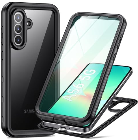 Focusor für Samsung Galaxy A56 5G Hülle IP68 Wasserdicht 360 Grad Outdoor | Schwarz,Wasserfest Schutzhülle,Waterproof,Handyhülle mit Displayschutz,Stoßfest Panzerhülle,Full Cover,Staubdicht,Baustelle