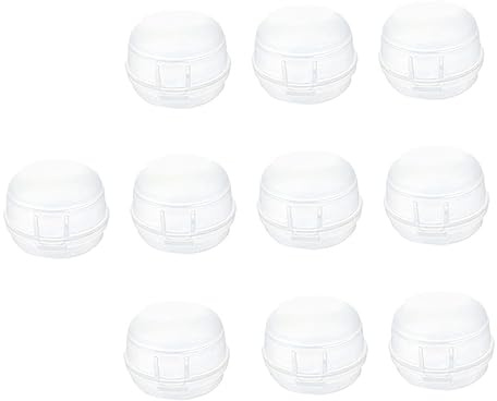 FRCOLOR 10 Stück-Pack Universelle Küchen Sicherheitsabdeckung für Gasherdknöpfe und Backofenschalter PP Material Weiß Kindersicher