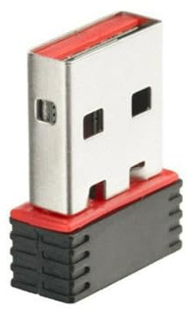 Adaptador de Red WiFi Nano USB 2.0 Inalámbrico 802.11n | 150 Mbps, Receptor y Transmisor de Red, CD de Controladores Incluido, Diseño Compacto en Abs Rojo