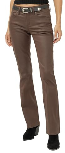 Silver Jeans Co. Women's Suki Mid Rise Slim Bootcut Coated Jeans, 27W x 31L