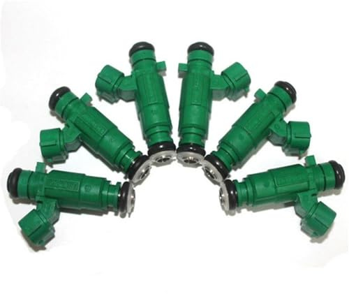 Juego De Inyectores De Combustible Para Hyundai Para KIA 35310-37150 2.7L 2.5L 1999-2008 V6 Color Verde 6 Piezas atomizador