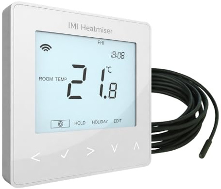 LavaTap – Heatmiser NeoStat-e V3 Smart Thermostat White WiFi Programmable Thermostat for Electric Underfloor Heating Digital Room Thermostat Smart Home Temperature Controller