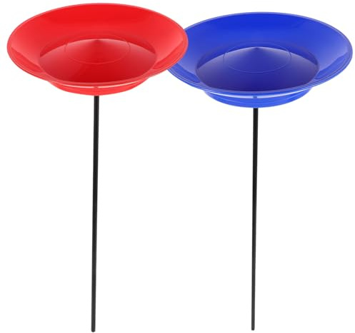 FOYTOKI 2 Set Piatti Rotanti per Gioco con Bastoncini e Aste per Spettacoli Circensi Gioco Colorato per Adulti Kit e Facile da Imparare per Performance e Festa Clown